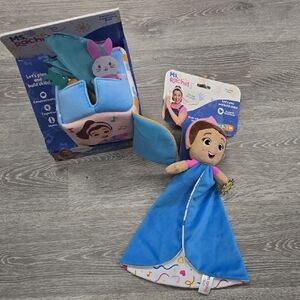Ms. Rachel 2 Pc Toys Lot  Plush Lovey Blanket Doll & Surprise Learning Box